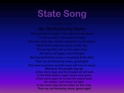 Kentucky State Song – 50states.